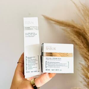 2 NEW DOCTOR BABOR Revival Cream Rich & Gel Cream $180 Face Moisturizer Set Duo